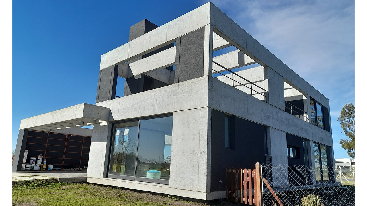 Detalle arquitectónico de vivienda unifamiliar en Puerto Nizuc